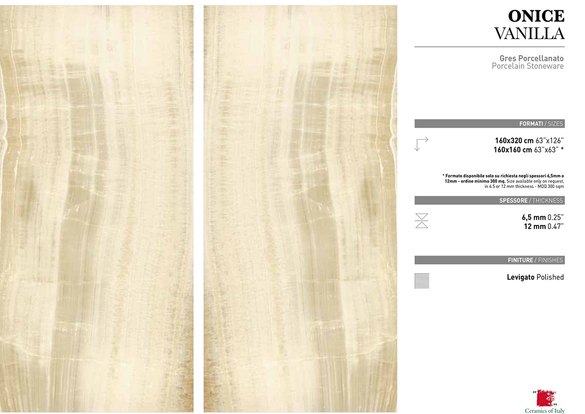 Onice Vanilla Details
